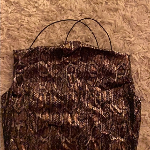 H&M •BRAND NEW• Shiny Leopard Mini Dress - Picture 1 of 4